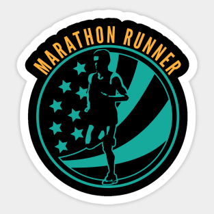 Marathon Runner Sticker